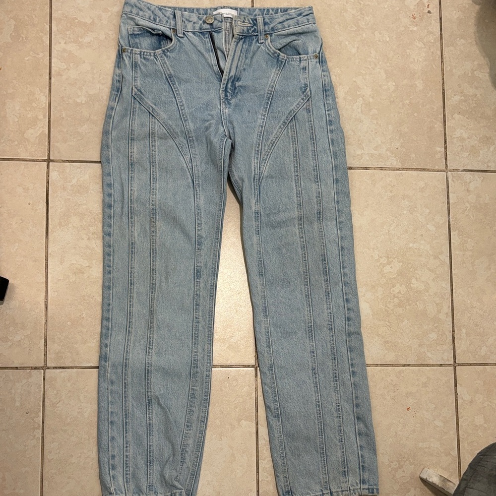 Zara Light Blue Denim Pants